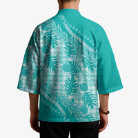 Hawaii Breadfruit Palaka Kimono Polu Opal Maile Lei - Polynesian Pride