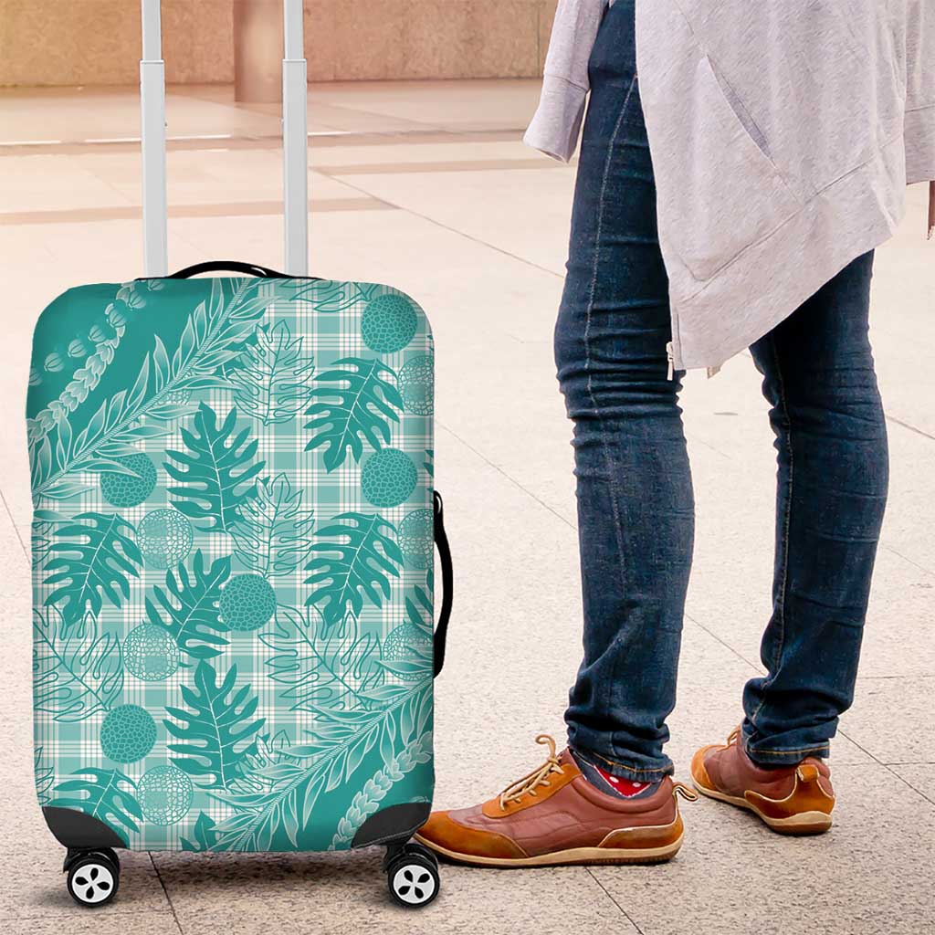 Hawaii Breadfruit Palaka Luggage Cover Polu Opal Maile Lei - Polynesian Pride