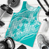Hawaii Breadfruit Palaka Men Tank Top Polu Opal Maile Lei - Polynesian Pride