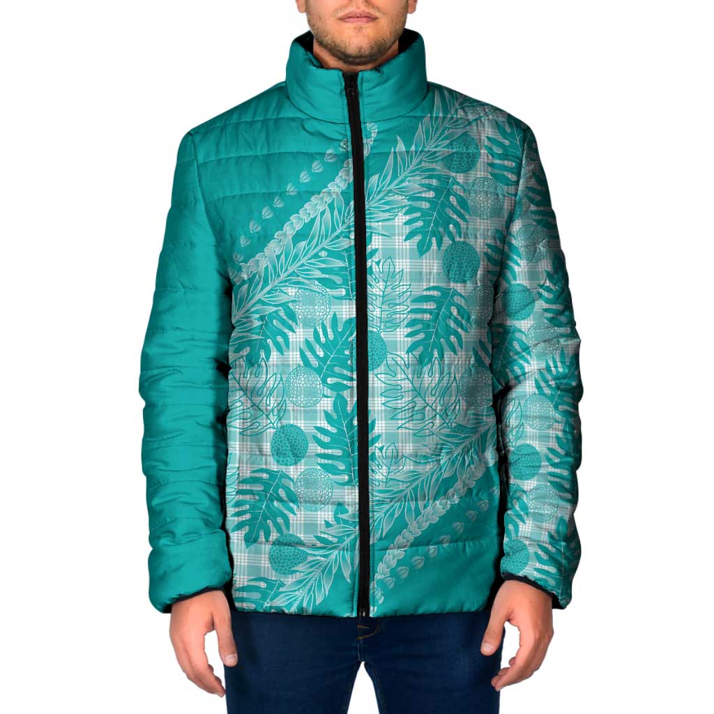 Hawaii Breadfruit Palaka Padded Jacket Polu Opal Maile Lei - Polynesian Pride