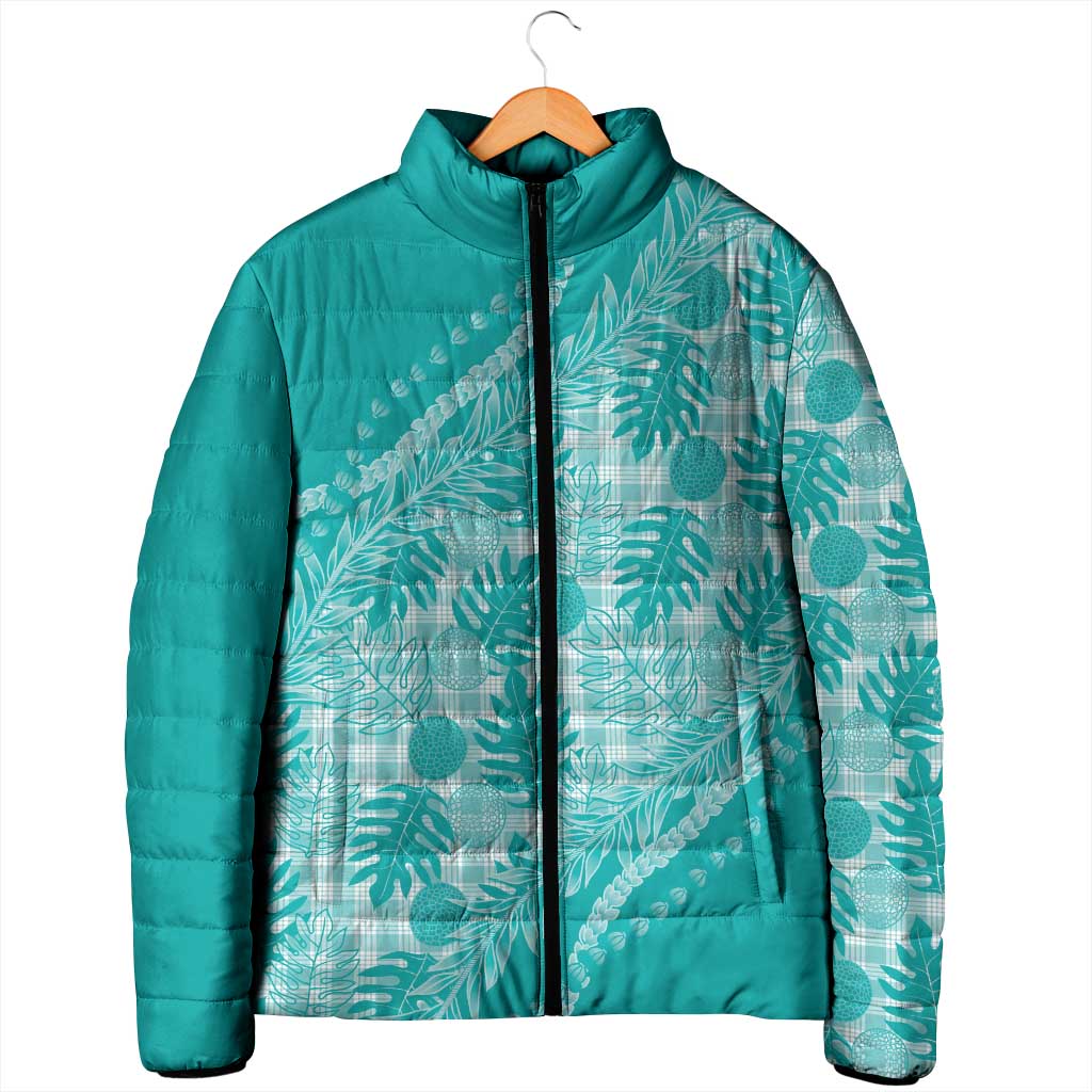 Hawaii Breadfruit Palaka Padded Jacket Polu Opal Maile Lei - Polynesian Pride