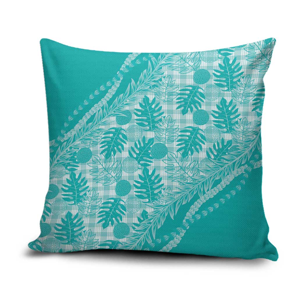 Hawaii Breadfruit Palaka Pillow Cover Polu Opal Maile Lei - Polynesian Pride