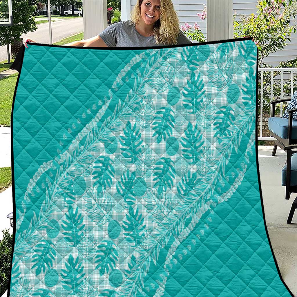Hawaii Breadfruit Palaka Quilt Polu Opal Maile Lei - Polynesian Pride