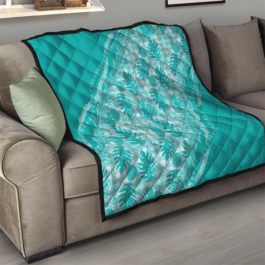 Hawaii Breadfruit Palaka Quilt Polu Opal Maile Lei - Polynesian Pride