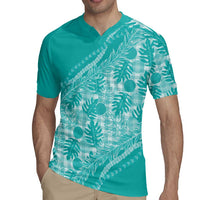 Hawaii Breadfruit Palaka Rugby Jersey Polu Opal Maile Lei - Polynesian Pride