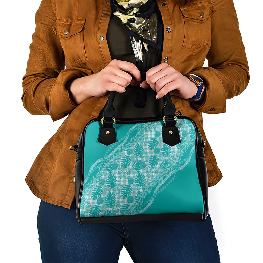 Hawaii Breadfruit Palaka Shoulder Handbag Polu Opal Maile Lei - Polynesian Pride