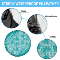 Hawaii Breadfruit Palaka Spare Tire Cover Polu Opal Maile Lei - Polynesian Pride