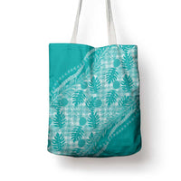 Hawaii Breadfruit Palaka Tote Bag Polu Opal Maile Lei - Polynesian Pride