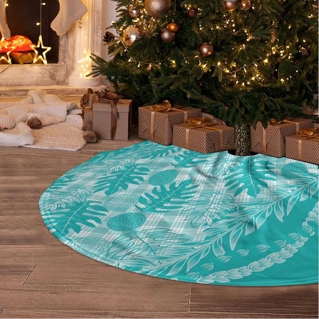 Hawaii Breadfruit Palaka Tree Skirt Polu Opal Maile Lei - Polynesian Pride