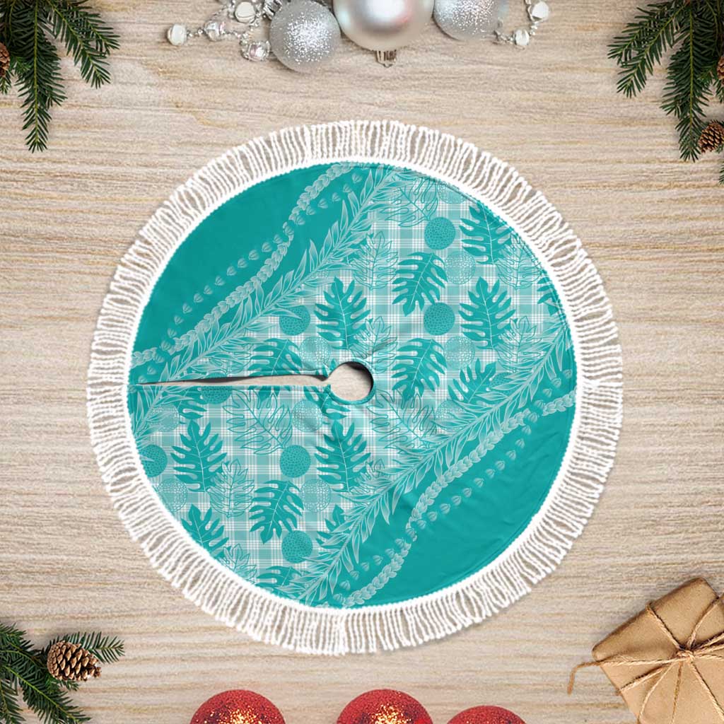 Hawaii Breadfruit Palaka Tree Skirt Polu Opal Maile Lei - Polynesian Pride