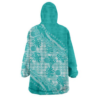 Hawaii Breadfruit Palaka Wearable Blanket Hoodie Polu Opal Maile Lei - Polynesian Pride