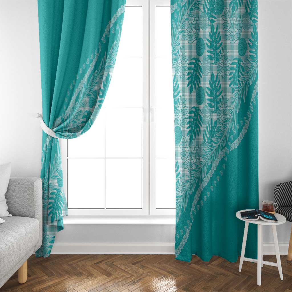 Hawaii Breadfruit Palaka Window Curtain Polu Opal Maile Lei - Polynesian Pride