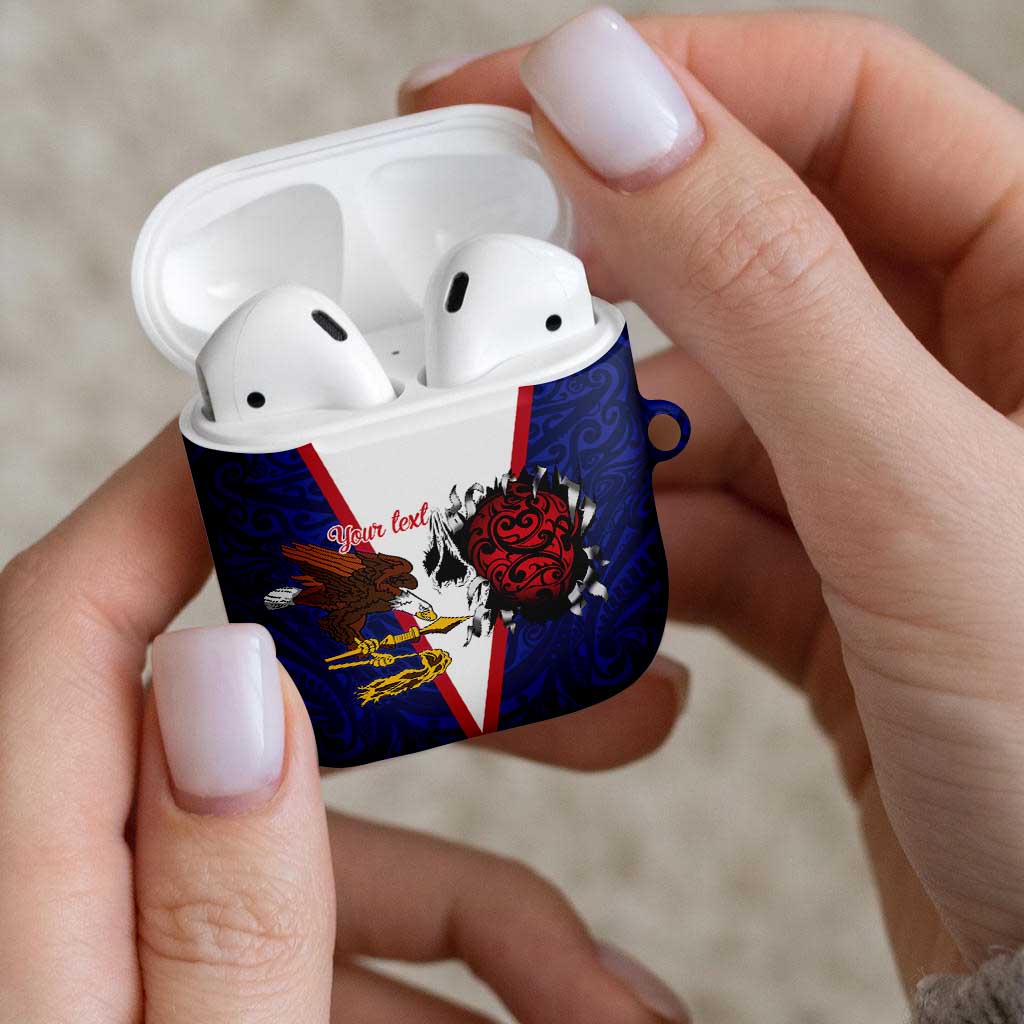 American Samoa Heart Tribal Personalized AirPods Case Polynesian Patterns LT9 - Polynesian Pride