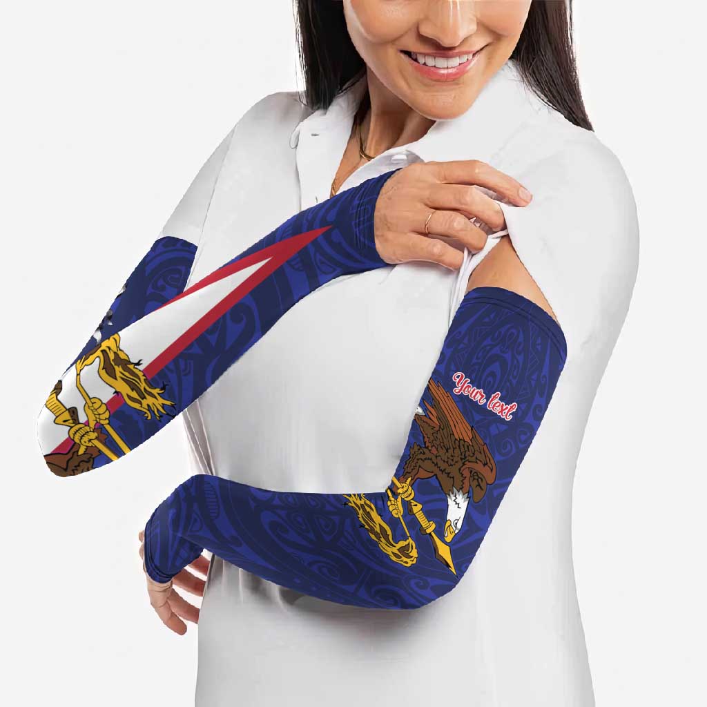 American Samoa Heart Tribal Personalized Arm Sleeves Polynesian Patterns LT9 - Polynesian Pride
