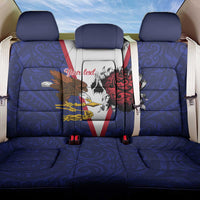 American Samoa Heart Tribal Personalized Back Car Seat Cover Polynesian Patterns LT9 One Size Blue - Polynesian Pride