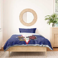 American Samoa Heart Tribal Personalized Bedding Set Polynesian Patterns