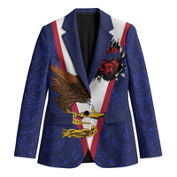 American Samoa Heart Tribal Personalized Blazer Polynesian Patterns