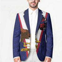 American Samoa Heart Tribal Personalized Blazer Polynesian Patterns
