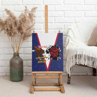 American Samoa Heart Tribal Personalized Canvas Wall Art Polynesian Patterns LT9 - Polynesian Pride