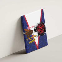 American Samoa Heart Tribal Personalized Canvas Wall Art Polynesian Patterns LT9 - Polynesian Pride
