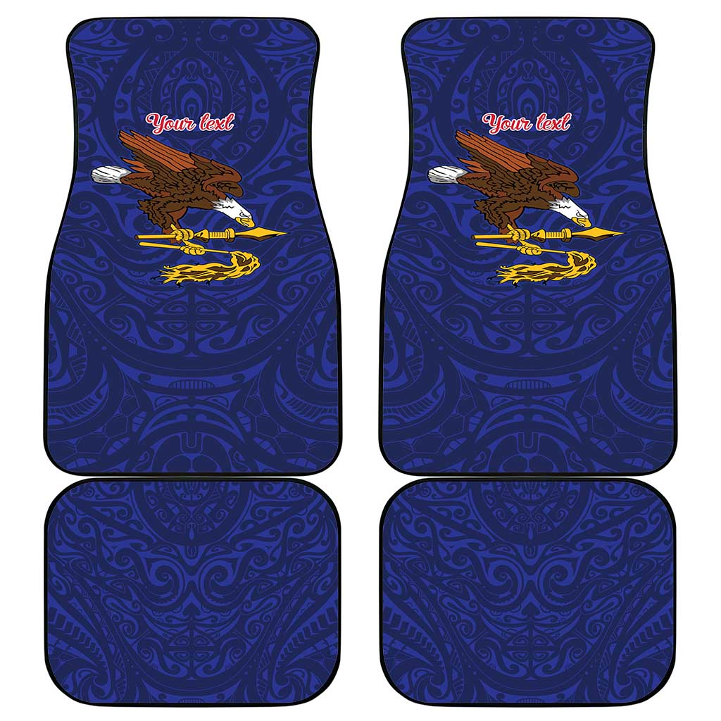 American Samoa Heart Tribal Personalized Car Mats Polynesian Patterns LT9 - Polynesian Pride
