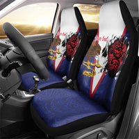 American Samoa Heart Tribal Personalized Car Seat Cover Polynesian Patterns LT9 - Polynesian Pride