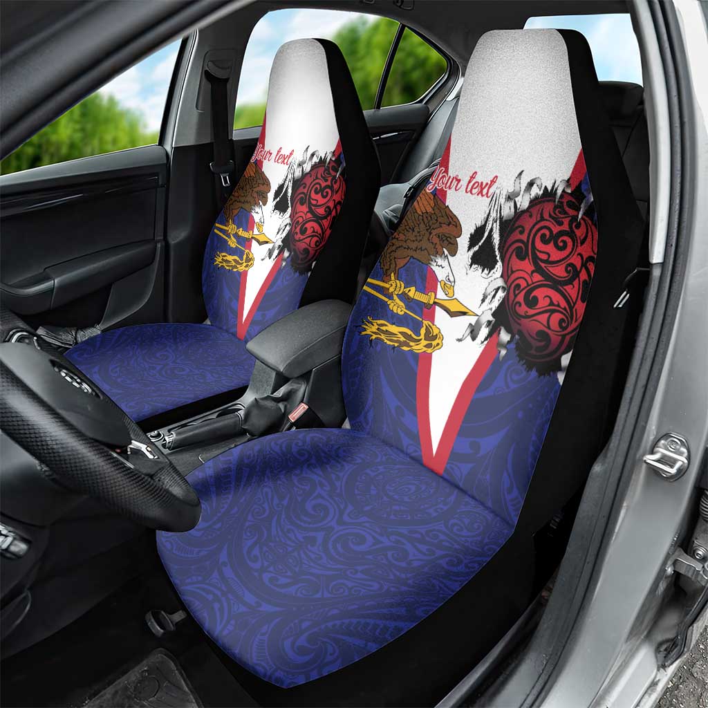 American Samoa Heart Tribal Personalized Car Seat Cover Polynesian Patterns LT9 - Polynesian Pride