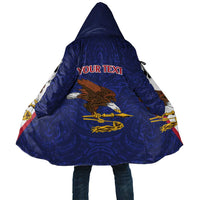 American Samoa Heart Tribal Personalized Cloak Polynesian Patterns