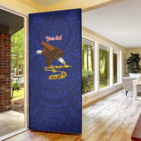American Samoa Heart Tribal Personalized Door Cover Polynesian Patterns