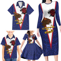 American Samoa Heart Tribal Personalized Family Matching Long Sleeve Bodycon Dress and Hawaiian Shirt Polynesian Patterns LT9 - Polynesian Pride