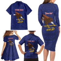 American Samoa Heart Tribal Personalized Family Matching Long Sleeve Bodycon Dress and Hawaiian Shirt Polynesian Patterns LT9 - Polynesian Pride