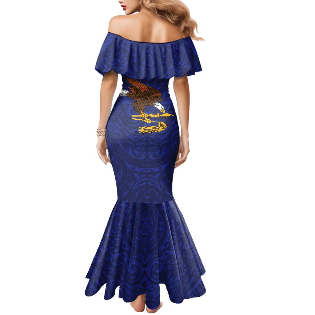 American Samoa Heart Tribal Personalized Family Matching Mermaid Dress and Hawaiian Shirt Polynesian Patterns LT9 - Polynesian Pride