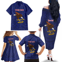 American Samoa Heart Tribal Personalized Family Matching Off The Shoulder Long Sleeve Dress and Hawaiian Shirt Polynesian Patterns LT9 - Polynesian Pride