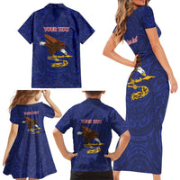 American Samoa Heart Tribal Personalized Family Matching Short Sleeve Bodycon Dress and Hawaiian Shirt Polynesian Patterns LT9 - Polynesian Pride