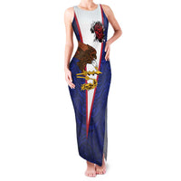 American Samoa Heart Tribal Personalized Family Matching Tank Maxi Dress and Hawaiian Shirt Polynesian Patterns LT9 Mom's Dress Blue - Polynesian Pride
