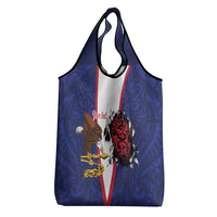 American Samoa Heart Tribal Personalized Grocery Bag Polynesian Patterns
