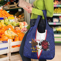 American Samoa Heart Tribal Personalized Grocery Bag Polynesian Patterns