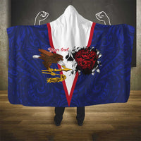 American Samoa Heart Tribal Personalized Hooded Blanket Polynesian Patterns