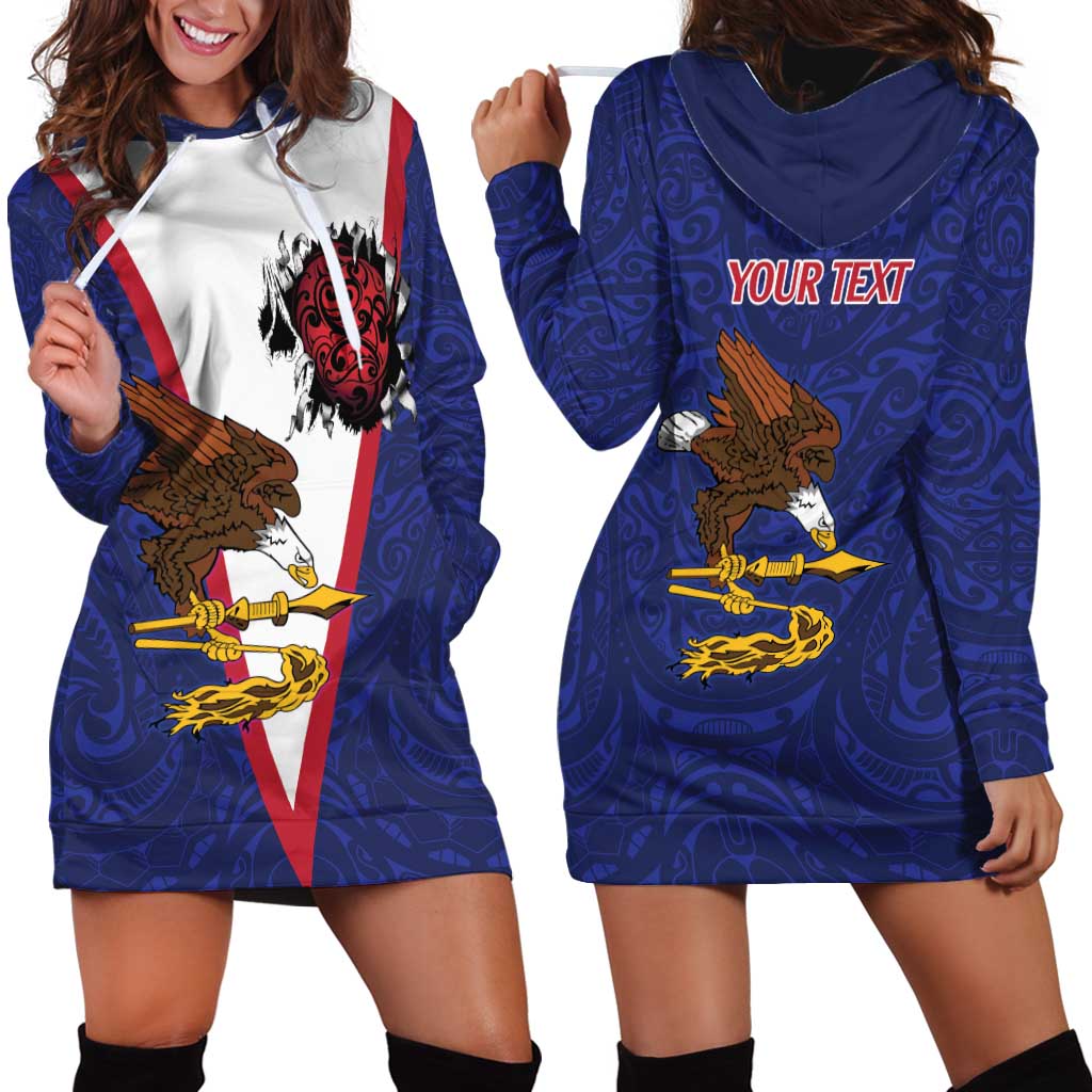 American Samoa Heart Tribal Personalized Hoodie Dress Polynesian Patterns LT9 - Polynesian Pride