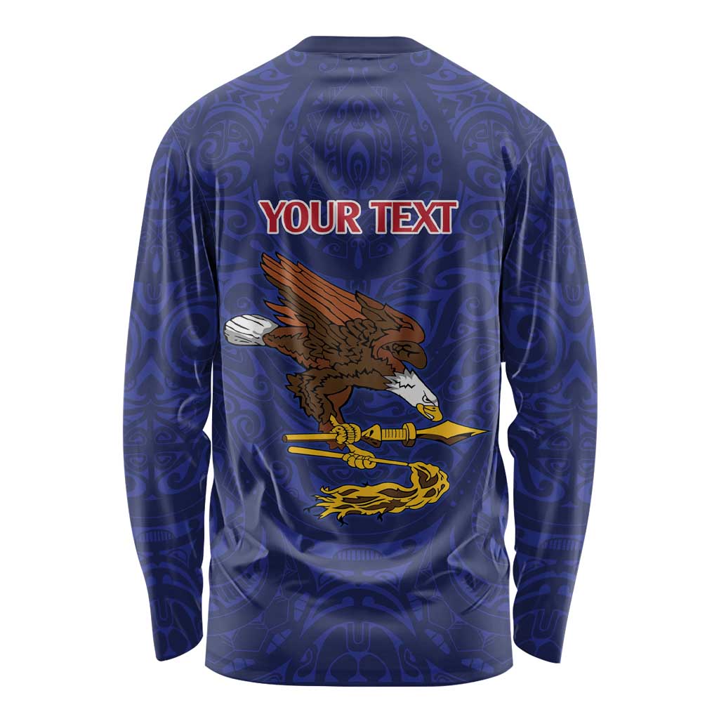 American Samoa Heart Tribal Personalized Long Sleeve Shirt Polynesian Patterns LT9 - Polynesian Pride