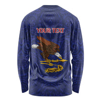 American Samoa Heart Tribal Personalized Long Sleeve Shirt Polynesian Patterns LT9 - Polynesian Pride