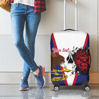 American Samoa Heart Tribal Personalized Luggage Cover Polynesian Patterns LT9 - Polynesian Pride