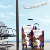 American Samoa Heart Tribal Personalized Luggage Cover Polynesian Patterns LT9 - Polynesian Pride