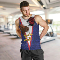 American Samoa Heart Tribal Personalized Men Tank Top Polynesian Patterns LT9 Blue - Polynesian Pride