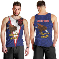 American Samoa Heart Tribal Personalized Men Tank Top Polynesian Patterns LT9 - Polynesian Pride