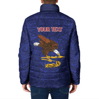 American Samoa Heart Tribal Personalized Padded Jacket Polynesian Patterns