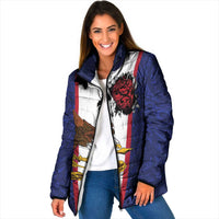 American Samoa Heart Tribal Personalized Padded Jacket Polynesian Patterns