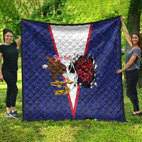 American Samoa Heart Tribal Personalized Quilt Polynesian Patterns LT9 - Polynesian Pride