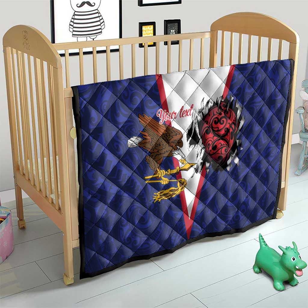 American Samoa Heart Tribal Personalized Quilt Polynesian Patterns LT9 - Polynesian Pride