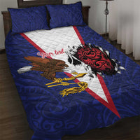 American Samoa Heart Tribal Personalized Quilt Bed Set Polynesian Patterns